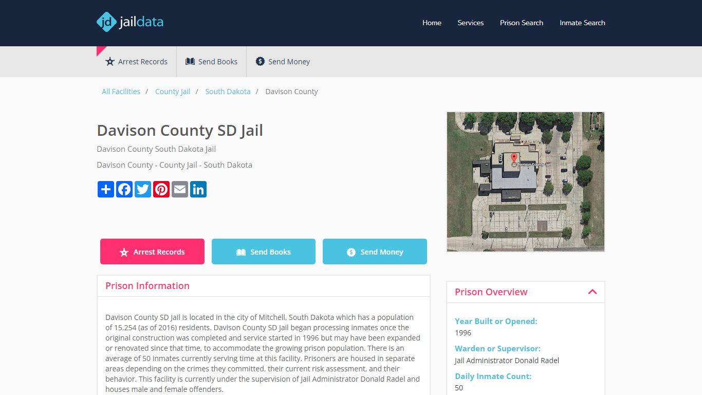 Davison County SD Jail Inmate Search and Prisoner Info - Mitchell, SD