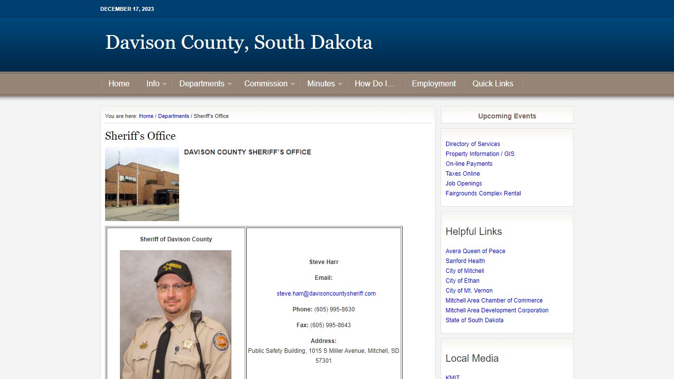 Sheriff’s Office - Davison County, South Dakota